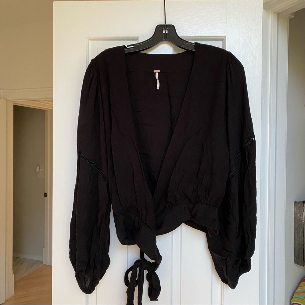 Free People front tie long sleeve
